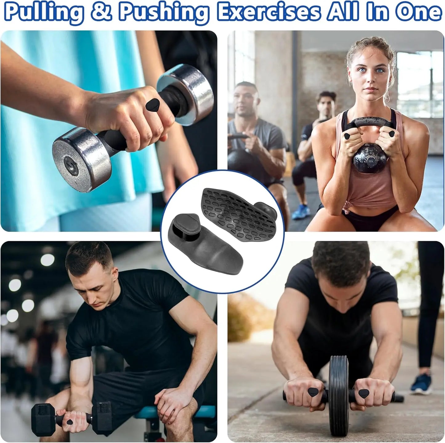 Silicone Weightlifting Grips and Workout Gloves for Enhanced Grip and Comfort in Strength Training