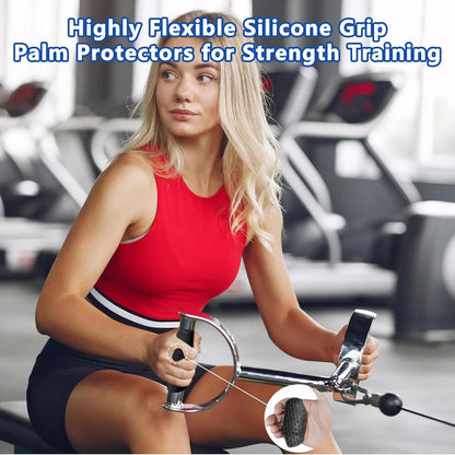 Silicone Weightlifting Grips and Workout Gloves for Enhanced Grip and Comfort in Strength Training